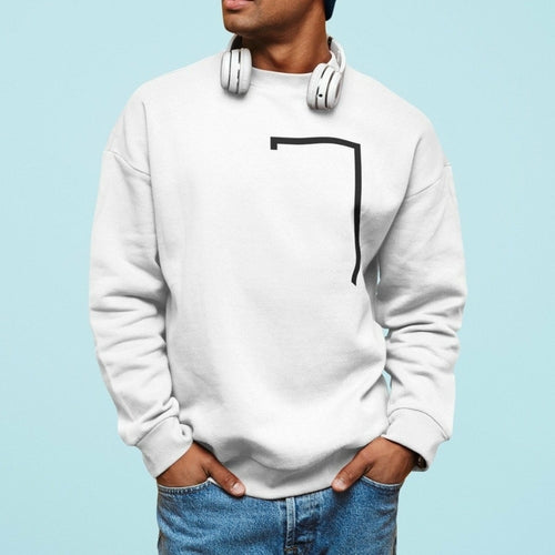 angled logo sweatshirt men