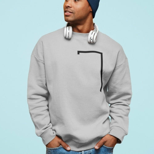 angled logo sweatshirt men