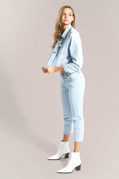 Valerie crop straight jeans