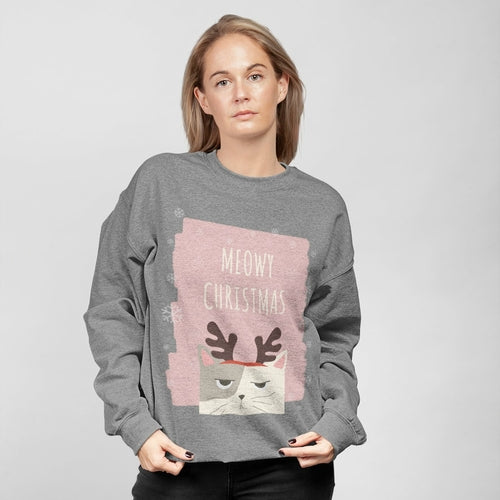 women’s Meowy Christmas sweatshirt