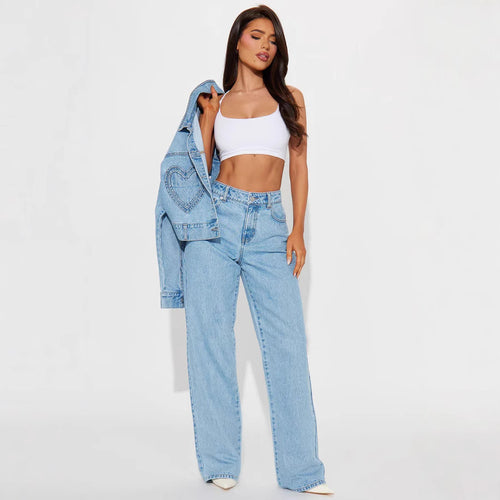 Straight Fit Denim Jeans