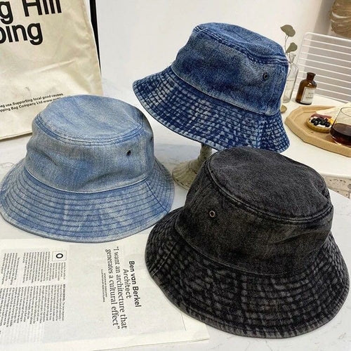 Faded Denim Bucket Hat