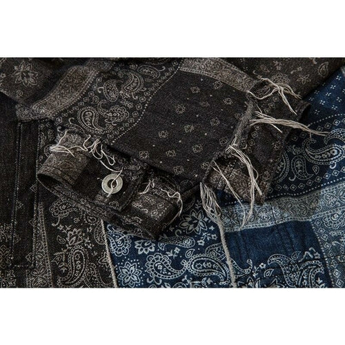 Denim Jacket Men Patch Vintage Cowboy Outwear